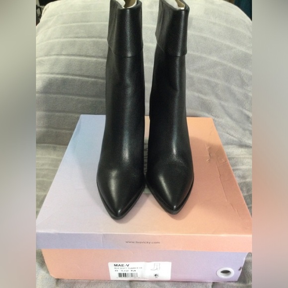 Lisa Vicky MAE-V Soft Tumble Leather Heeled Boots Size 8.5 - Picture 3 of 12